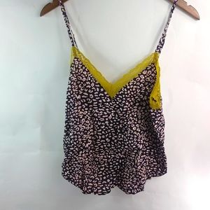 Victoria Secret S Gold Black Pink Cami
